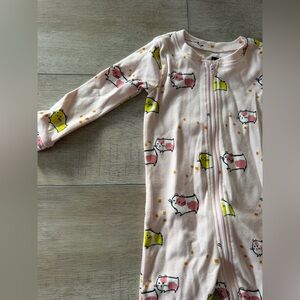 Tea Collection Pink Pajamas with Animal Print